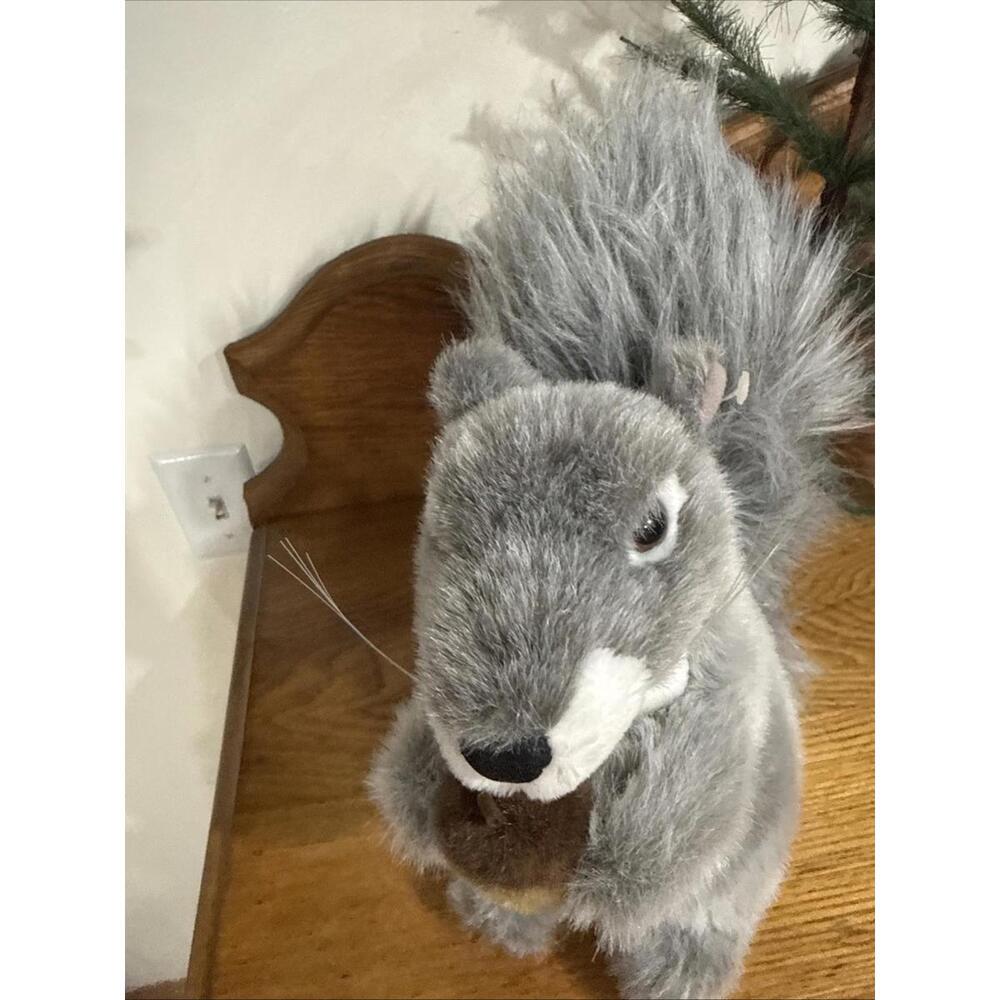 Fiesta Gray Squirrel Plush 10” Plush Stuffed Animal Realistic Chubby Soft - Picture 6 of 6